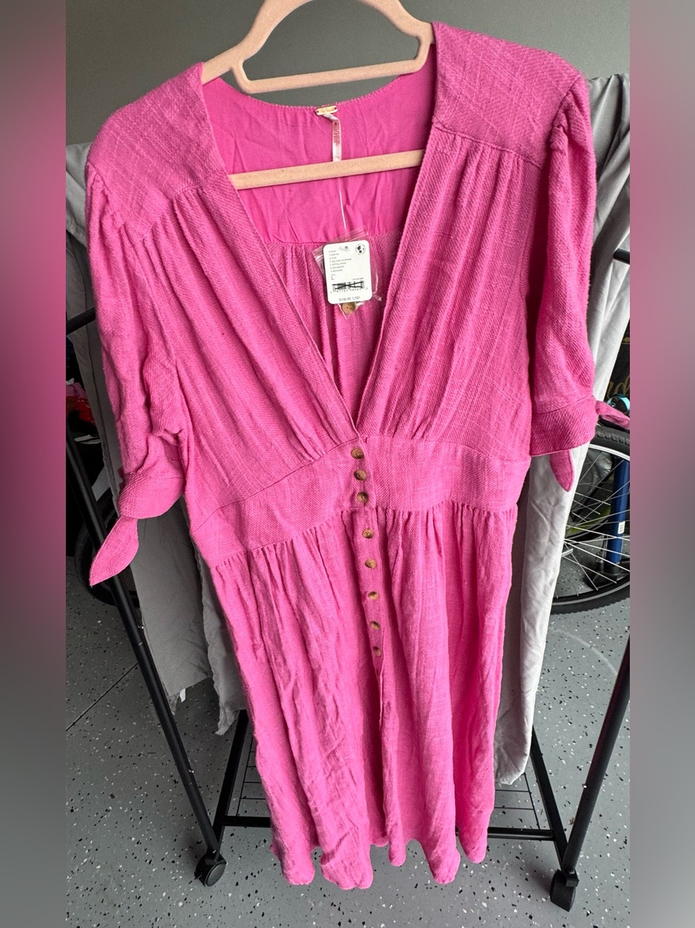 Free People Love of My Life Midi Dress Petal Pink